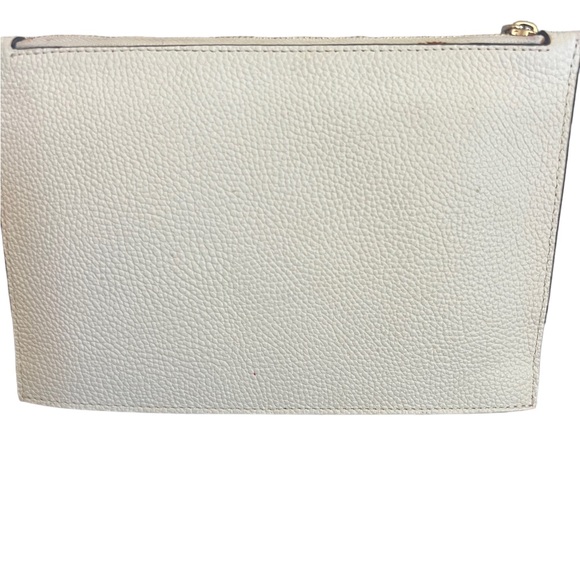 Kate Spade pebble leather zip top catch all organizer for misc items. White - Picture 2 of 4